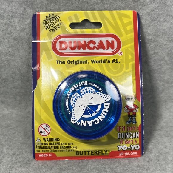 Duncan Butterfly Yo Yo Blue Sealed Package Made In USA Genuine Classic Series #1 - Picture 1 of 5